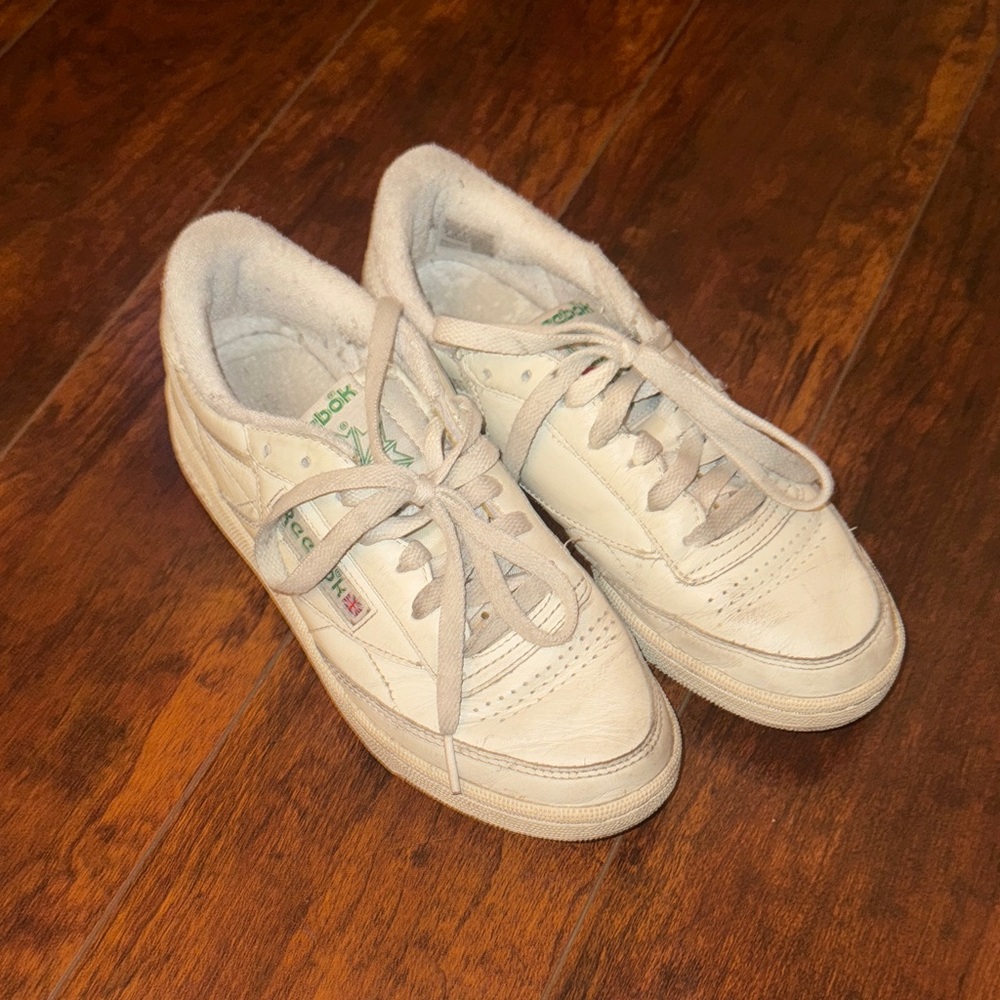 Reebok Off-White Lace-Up Sneakers